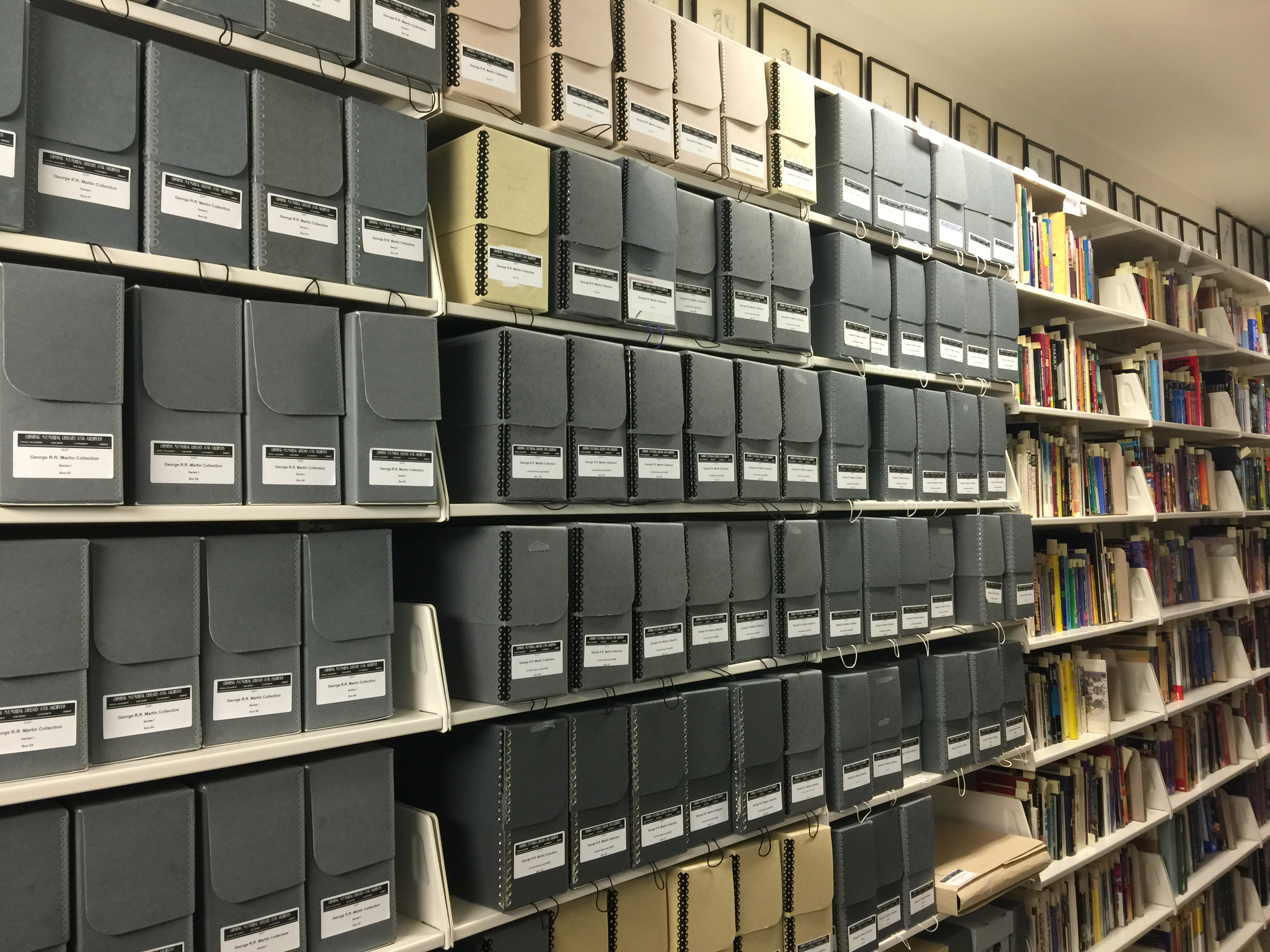 An image of the George R.R. Martin Papers in Texas A&M's Cushing Library